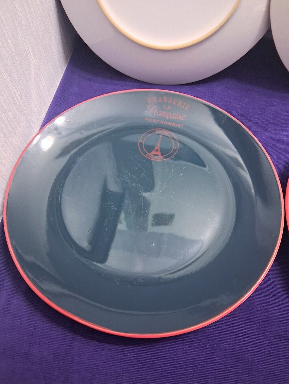 French Brasserie La Francaise Dinner Plates Dishes Paris France Set Of Four - Picture 10 of 15